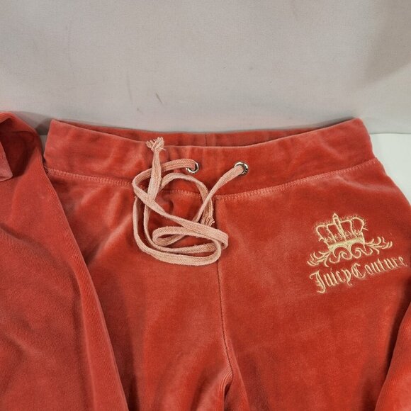 Juicy Couture Pink Tracksuit Sleepwear Size M/L Y2K Pink Melon Matching Pants - Picture 3 of 16